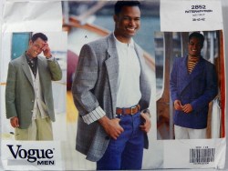 2852 VOG MR LOOSE LINED 1-2 BRSTD JACKET PATTERN 38-42